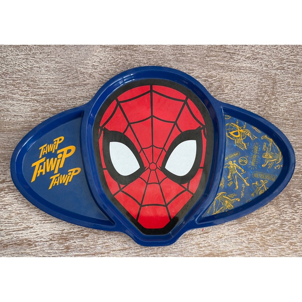 Spider-Man Plate Kids Disney Marvel Spiderman Melamine Multi Compartment Food